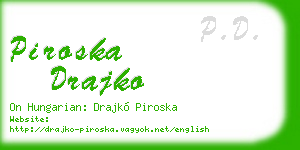 piroska drajko business card