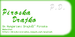 piroska drajko business card